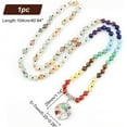thumbnail image 2 of 7 Chakra 108 Mala Beads Necklace 8mm Bead Wrap Bracelet Necklace 40.9 Inch Natural Mixed Stone Tree of Life Pendant Necklace with Round Bead Chain Yoga Jewelry Natural Gemstone DIY, 2 of 6