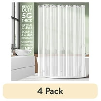 (4 pack) LammaLoe Shower Curtain Liner, Frosted Premium Thick PEVA Shower Liner, Rustproof Grommets, Mildew Resistant, 70" x 72"