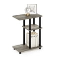 thumbnail image 4 of Furinno TURN-N-TUBE C Shape Sofa Side Table in French Oak/Black, 4 of 6