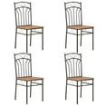 thumbnail image 1 of vidaXL Dining Chairs 4 pcs Brown MDF, 1 of 5