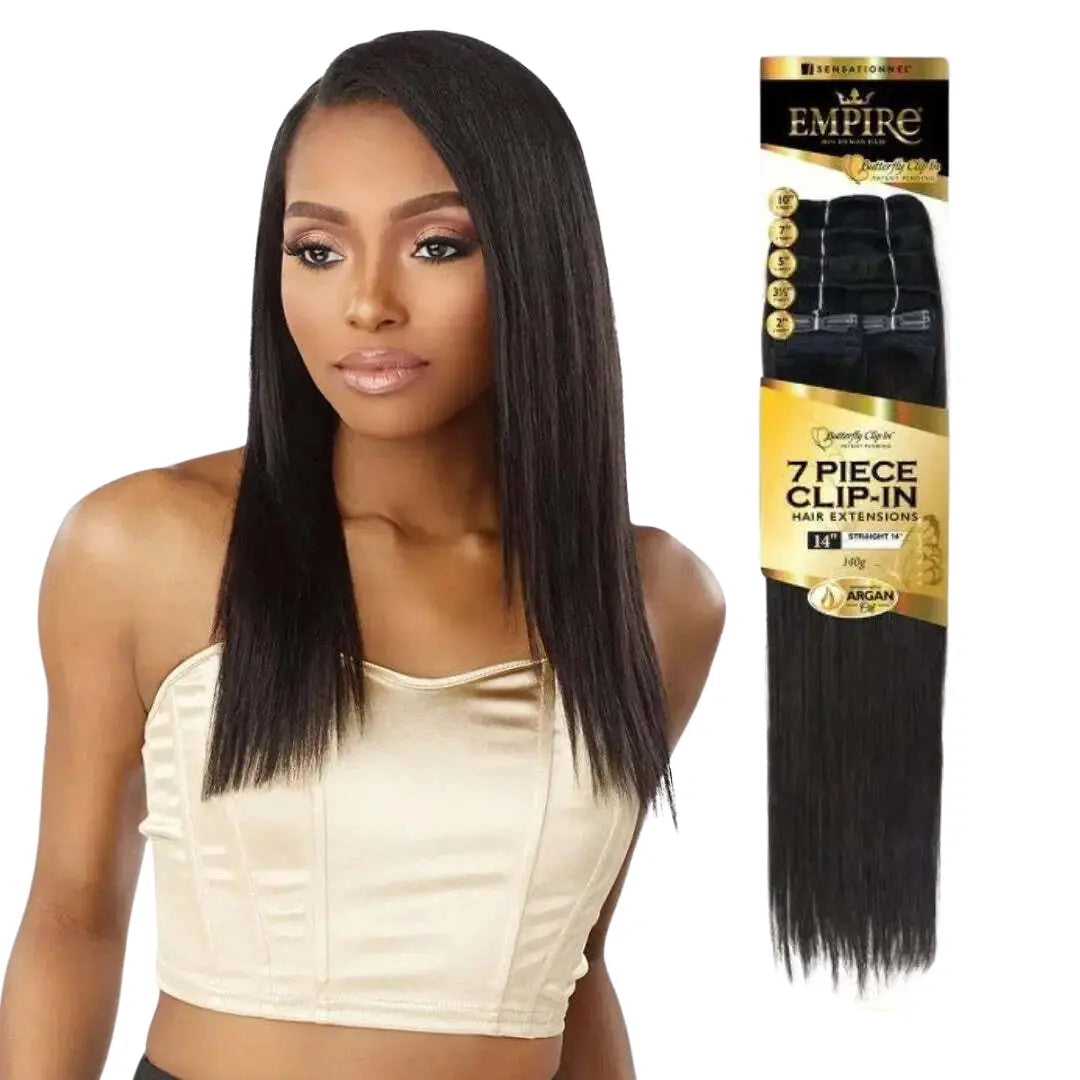 Sensationnel Empire Butterfly 7-Piece Clip-in Hair Extensions- 14" inches
