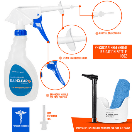 EarClear Rx Rigid Tip Self Ear Washing Kit for Ear Wax Removal