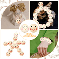 thumbnail image 5 of 50 cuentas de madera, cuentas de madera con forma de emoticono, cuentas de madera roscadas con agujeros, cuentas de madera natural, cuentas redondas sueltas para hacer pulseras, collares,, 5 of 5