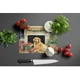 thumbnail image 2 of Golden Retriever Cozy Christmas Glass Cutting Board Large 12 in x 15 in, 2 of 5