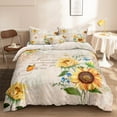 thumbnail image 1 of Move Over Sunflowers Bedding Sets Queen Boho Flowers Duvet Cover Set Yellow Sunflowers Pattern Microfiber Bedding No Filling, 1 of 9