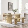 thumbnail image 6 of Modway Amistad 72" Wood Dining Table and Bench Set in Oak, 6 of 6