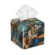 thumbnail image 1 of Balery Whimsical Cats Night Cafe Porta Pañuelos de Cuero con Estampado – Funda Moderna Cuadrada para Caja de Pañuelos, Dispensador 5x5x5'', 1 of 7