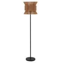 SAFAVIEH Boyer 60 in. Coastal Contemporary Floor Lamp, Natural/Black