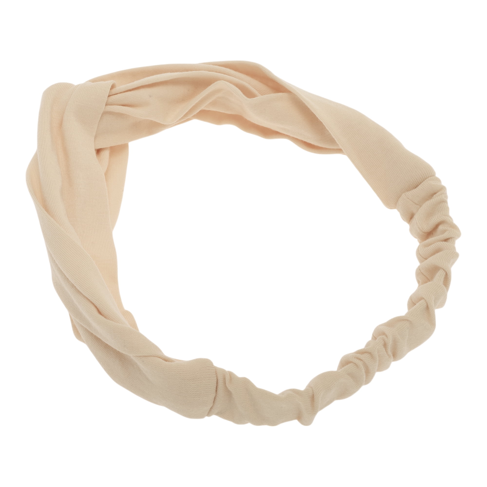 Unique Bargains Stylish Simple Solid Elastic Cross Headwrap Khaki