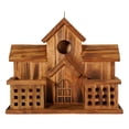 thumbnail image 2 of Villa - Style Bird Feeder Ornament, Wooden Bird House For Outdoor Garden Decoration, Multi - Hole Bird Feeding Station With Aesthetic Design, B1 Bird Feeder For Wild Birds,, 2 of 5