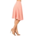 thumbnail image 2 of Women's High Waist Basic Stretchy Casual Solid A-Line Midi Skirts, 2 of 5