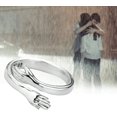 thumbnail image 3 of Anillo de abrazo para mujeres y niñas de plata de ley 925, anillos de abrazo de oro abrazando las manos abiertas P, 3 of 5