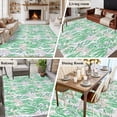 thumbnail image 6 of Ocean Plant Washable Living Room Rugs 5'x8', Watercolor Green Seagrass Coral Pigment Low Pile Throw Large Area Rug Non-Slip Sturdy Edge Binding Carpet for Living Room Kitchen Office, 6 of 9