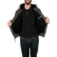 Freeze Defense Men's 3XL Fleece Lined Quilted Winter Jacket Coat, Gray