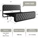thumbnail image 3 of Noise-Free King Size Bed Frame Heavy Duty Bed Frame With Faux Leather Headboard Bedroom Furniture 12" Under-Bed Storage Black My Lux Decor Round, 3 of 7