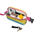 thumbnail image 2 of Ocean Beach Scenery Waist Bag – Rainbow Gradient Watercolor Fanny Pack in Boho Artistic Style, 2 of 4