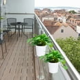 thumbnail image 3 of 2pcs Hanging Flower Pots Metal Iron Bucket Planter Pot Metal Flower Bucket, 3 of 6