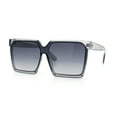 thumbnail image 4 of Womens Squared Rectangular Butterfly Fashion Plastic Sunglasses Slate - Smoke, 4 of 8