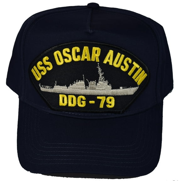 USS OSCAR AUSTIN DDG-79 HAT - NAVY BLUE - Veteran Owned Business