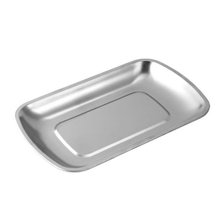 

1pc 304 Stainless Steel Snack Plate appetizer Plate Sauce Dish Fruit Plate