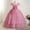 Pink, variant on Girls Birthday Princess Dress- Short Sleeve Mesh Bow Tie Pageant Dresses Pink Size 5-6T
