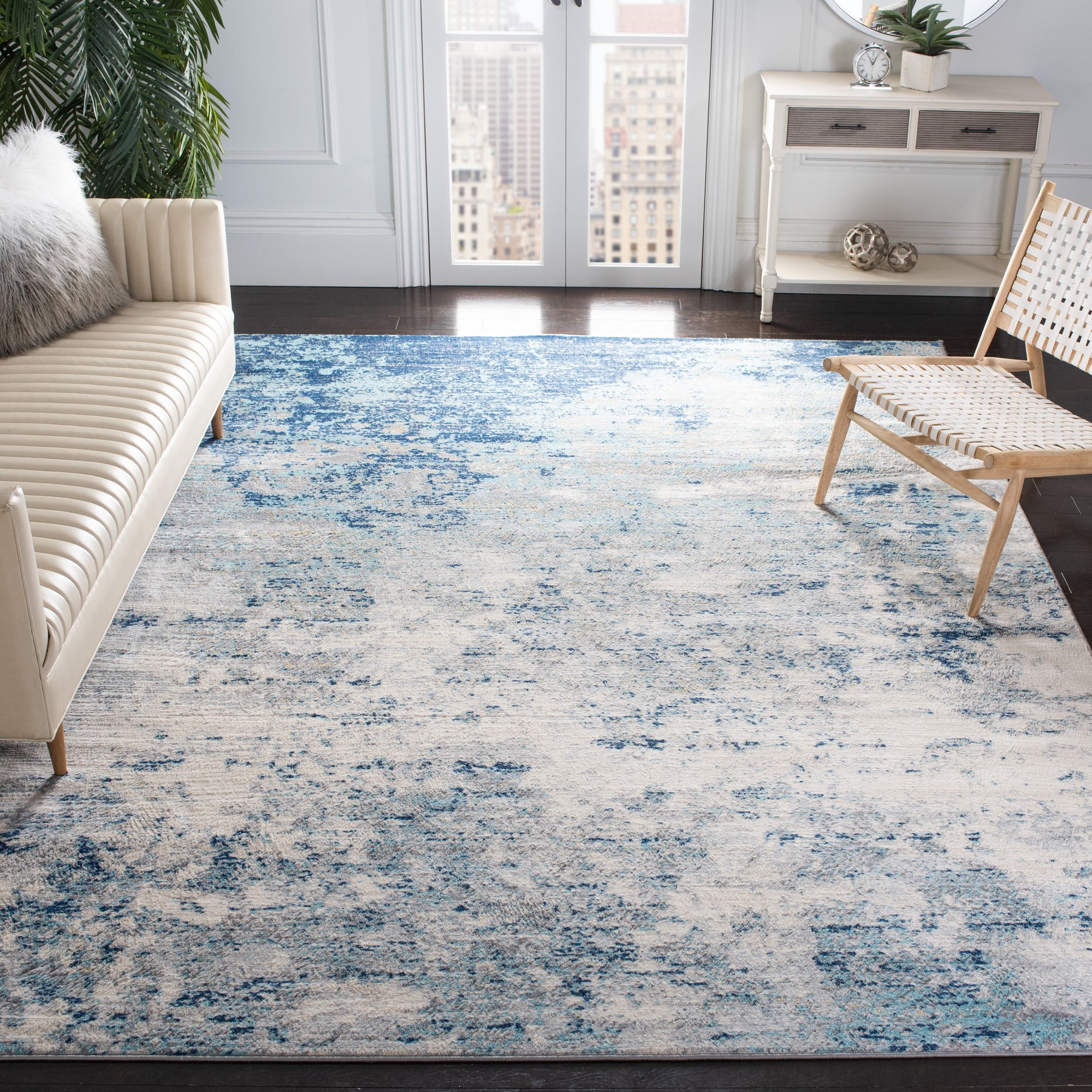 SAFAVIEH Jasper Brandt Abstract Overdyed Area Rug, Grey/Blue, 8' x 10'