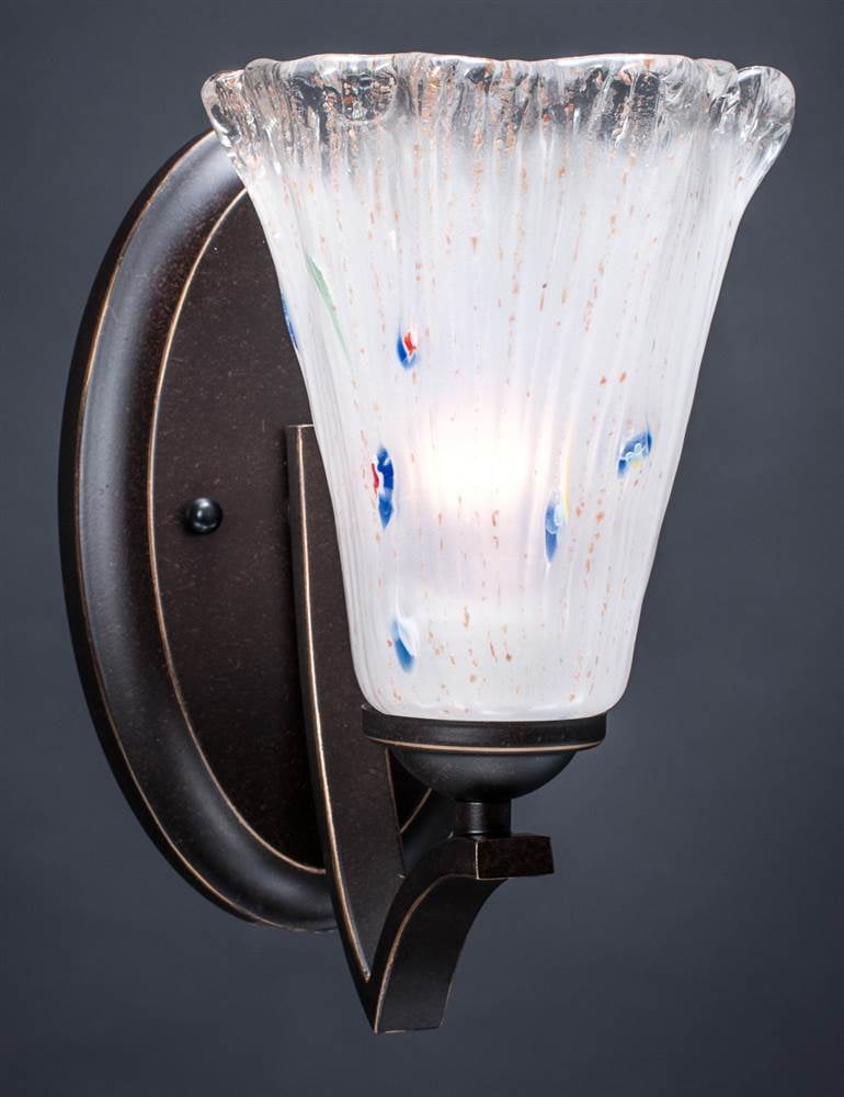 Wall Sconce with Fluted Frosted Crystal Glass Shade
