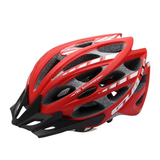Wosthever Casco de bicicleta de 30 agujeros Protección al aire libre Absorción de golpes Portátil Ajustable Hombres Mujeres Cascos de ciclismo Ciclismo Rojo/M