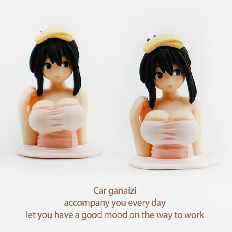 Chest Shaking Girl Car Dashboard Anime Statue Cute Car Ornaments