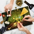 thumbnail image 4 of Fall Cutting Board, Blurry View of Forest Defoliation Mysterious Dramatic Dreamlike View, Decorative Tempered Glass Cutting and Serving Board, Large Size, Pale Green Red Brown, by Ambesonne, 4 of 5