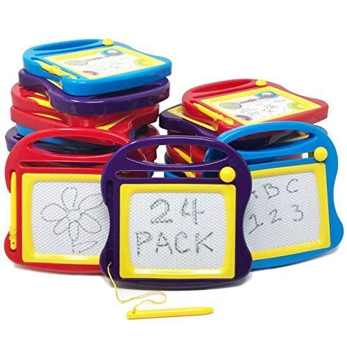 Sketch Erasable Doodle Birthday Party Favors Small Writing Mini Magnet Board for Classroom Rewards Backpack Keychain Clip Drawing Boards 18 Pcs Mini Magnetic Drawing Board for Kids Multi Colors 