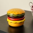 thumbnail image 2 of Ceramic Hamburger Plate Set, Creative Cute Burger Shape Dish Underglaze Color, Fun Snack Plate for Kids Adults, Microwave Safe, 2 of 6