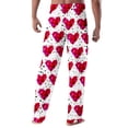 thumbnail image 4 of Fgvctg Valentine's Day Men's Pajamas Oversized Wide Leg Sleepwear Pajamas Pants Lover Love Heart Graphic High Waisted Pj Spring Drawstring Lounge Pants with Pockets Vermilion S, 4 of 4