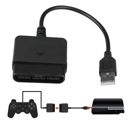 Ps 2 Usb Mouse Adapter EEEkit PlayStation 2 Controller to USB Adapter for PC or Playstation 3 Converter Cable for Sony DualShock PS2 PS3 Wired/Wireless Controllers ()
