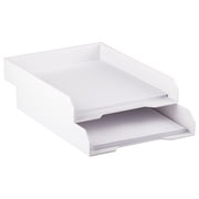 JAM Paper & Envelope Stackable Paper Trays, White, 1/Pack