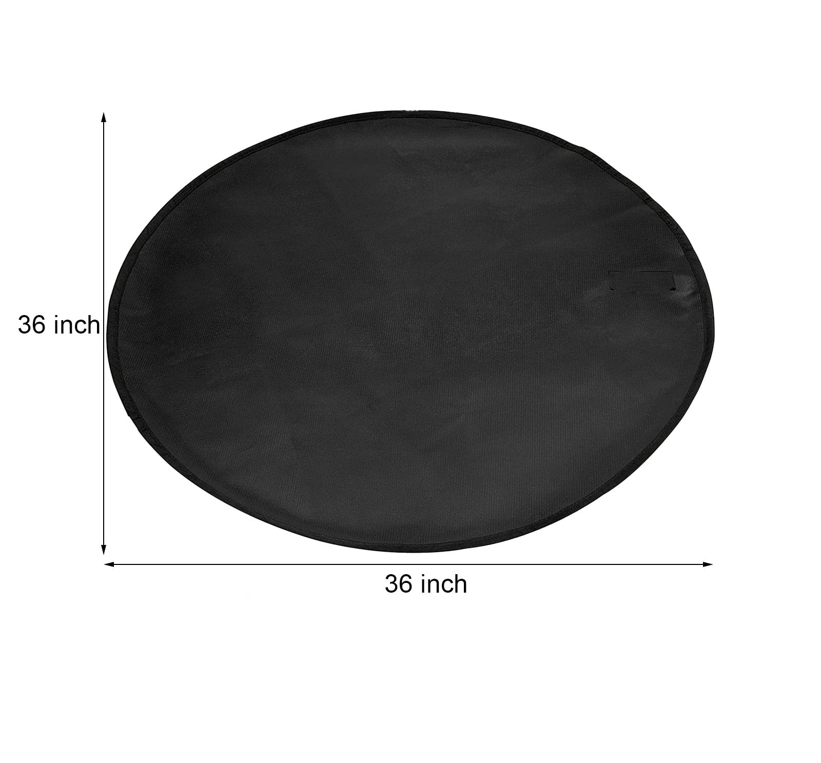 Circular Fire Mat - Heat Insulation Fiberglass Stove Mat, Aluminum Film Coated Burn Oven Mat for Grill Protection 24-36 Inch Gray