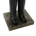 thumbnail image 5 of 26" x 64" White Resin Floor Waiter Dog Sculpture with Gold Bow Tie and Plate, by DecMode, 5 of 9
