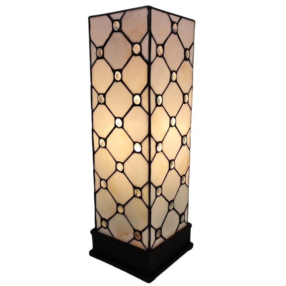 Tiffany Style Jeweled Accent Table Lamp - 18" Tall