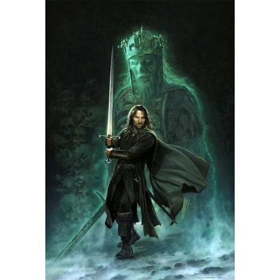 Adult DIY 5D Diamond Painting Kit, Lord of the Rings Series Art Round Diamond, Full Diamond Diamond Embroidery Kit, Mosaic Cross Stitch Craft Home Wall Decoration