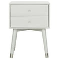 thumbnail image 2 of Safavieh Lyla 2-Drawer Mid-Century Retro Night Stand, Grey/Silver, 2 of 11