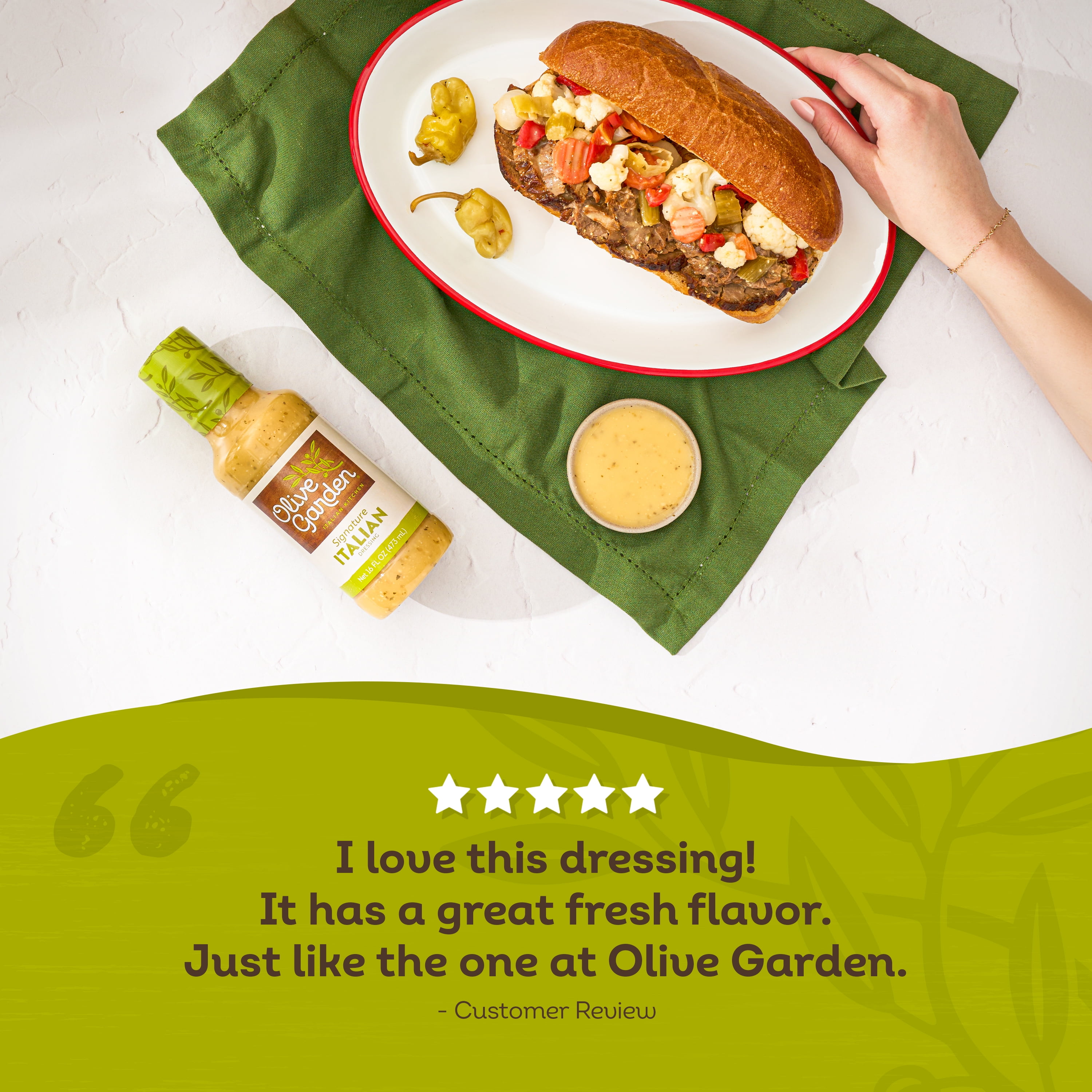 Olive Garden Signature Italian Dressing 16 fl. oz. Bottle