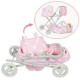 thumbnail image 2 of Yexmas Baby Doll Pram Stroller Carriage for 18" Dolls, W/ Matching Bag, Gift for Boys & girls, Pink, 2 of 7