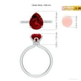 thumbnail image 5 of ANGARA Lab Grown 2.7 Ct Pear-Shaped Ruby Hidden Halo Engagement Ring for Women in 14K White Gold (Size-10x8mm) | July Birthstone, Birthday, Anniversary, Jewelry Gift for Women | Lab-Grown Ruby Ring, 5 of 7