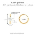 thumbnail image 4 of Rosec Jewels Floral Hoop Earrings with Diamond, 10K Yellow Gold, 4 of 8
