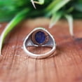 thumbnail image 4 of Blue Lapis Lazuli Ring, 925 Sterling Silver Ring, Designer Ring, Oval Blue Gemstone, Handmade Boho Ring, Men's Signet Ring, Statement Ring**, 4 of 9
