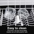 thumbnail image 6 of Proctor Silex Durable Mini Food Processor & Vegetable Chopper to Chop, Puree & Emulsify, 1.5 Cup, White, 6 of 7