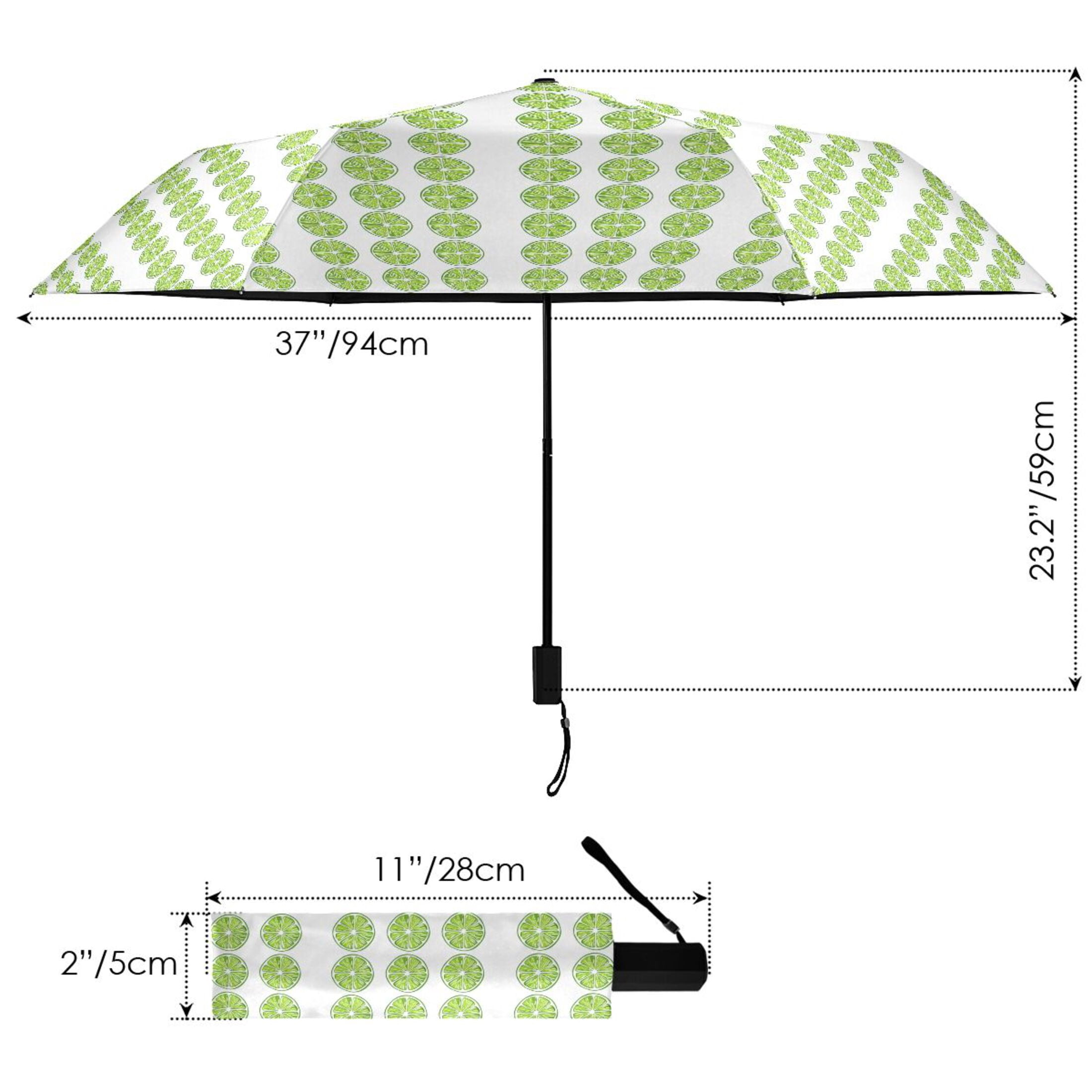 Lemon Slice Compact Sun Umbrella Windproof Travel Umbrellas for Rain Strong Portable UV Protection