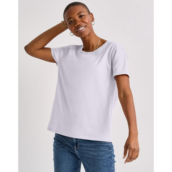 Hanes Essentials T-Shirt Oversized Fit Women’s Cotton Tee Short Sleeve Crew Neck