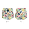 thumbnail image 6 of Uemuo Cartoon Flowers Pattern Women's Athletic Shorts High Waisted Running Shorts with Liner Pockets Gym Elastic Workout Shorts-, 6 of 9