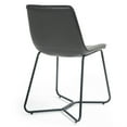 thumbnail image 4 of Set of 2 Aram Grey Distressed Faux Leather Dining Chair, 4 of 7
